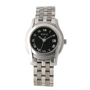 Gucci 5500L 32mm Stainless Steel Case, Stainless Steel Band, Wristwatch